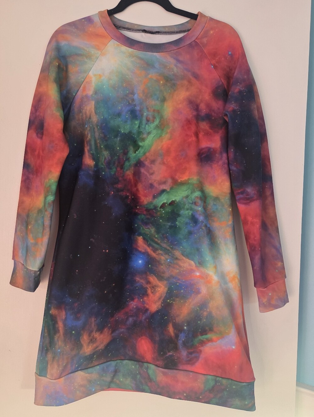 BlackMilk Clothing - Rainbow  Galaxy Nebula Long Sleeve Dress - Size Large